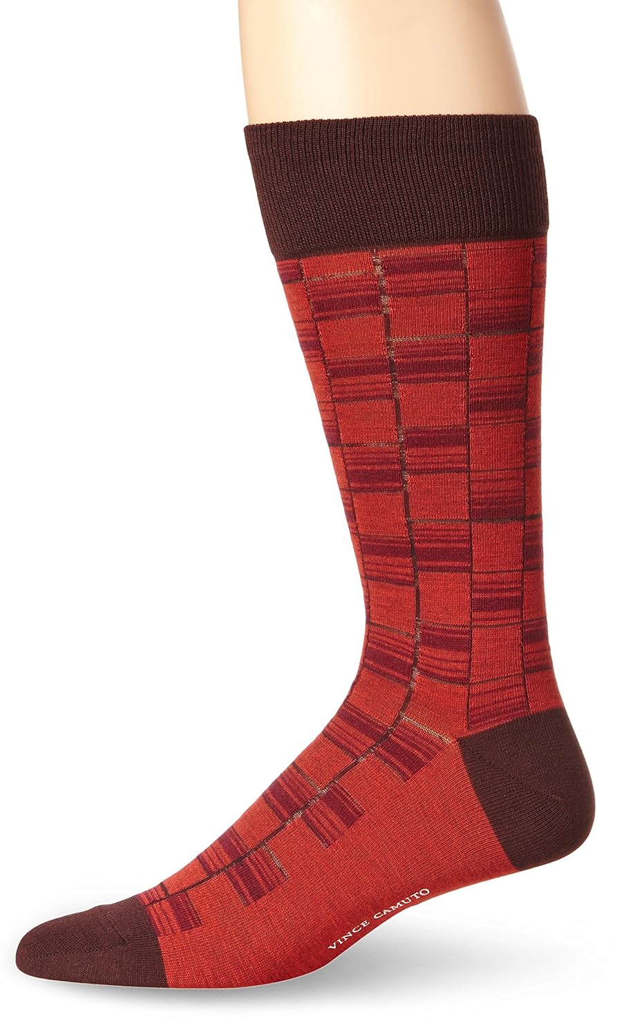 vince camuto 男式白色噪音船袜 cinnabar sock size:10-13/shoe size